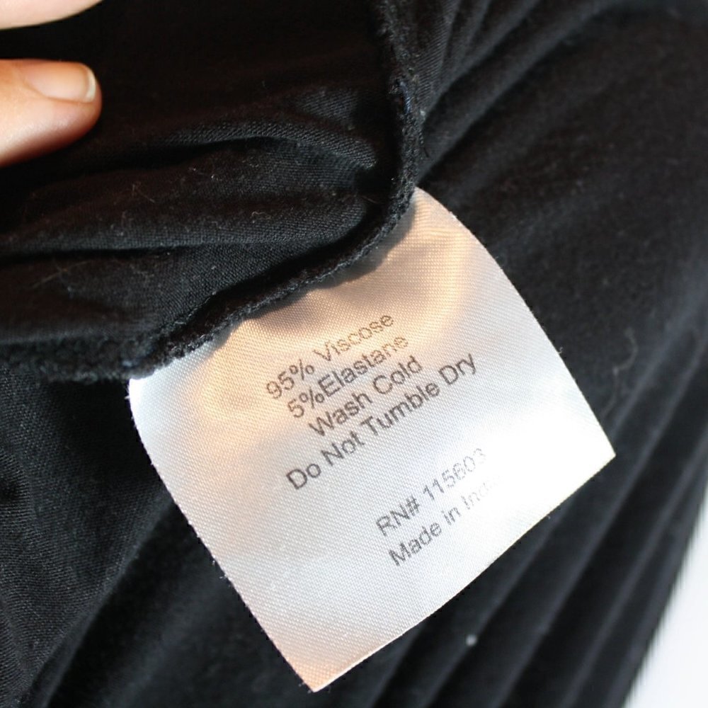 Baby Be Mine Maternity Dress T Shirt Dress Black Shift Size L - Picture 5 of 5
